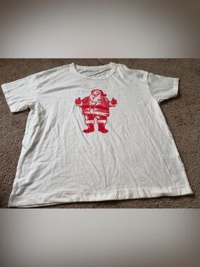 Old Navy Christmas Santa T-Shirt Men’s Size M Medium White Holiday Funny Tee NWT